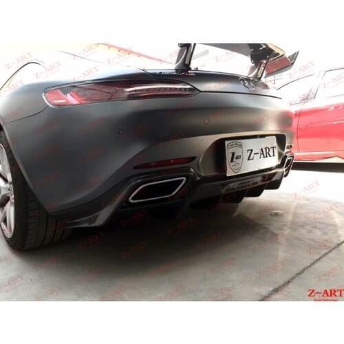 Z-ART carbon fiber rear lip for AMG GT carbon fiber rear diffuser for AMG GT 2015-2017 carbon fiber rear chin lower spoiler