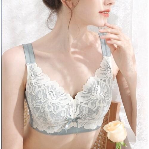 Womens Wire Free Non-Foam Lace Bra 34 36 38 40 B C D E