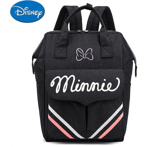 Disney Diaper Large Capacity Womens Backpack Waterproof Travel Bag Mummy Bags Fashion Handbag Multi-Functional Shoulder Bag