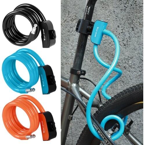 1.2m Bike Cable Lock Cycling Equipment Anti-theft Bicycle Motorcycle for WEST BIKING Outdoor Caring Personal Bicycle Supply