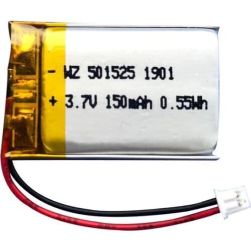 3.7V polymer lithium battery 501525-150mah Bluetooth headset 3D glasses mosquito repellent lamp rechargeable battery