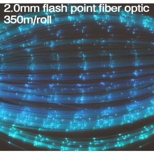 350m/roll High quality 2.0mm Flash point PMMA Plastic Fiber Optic end glow for DIY lighting decoration