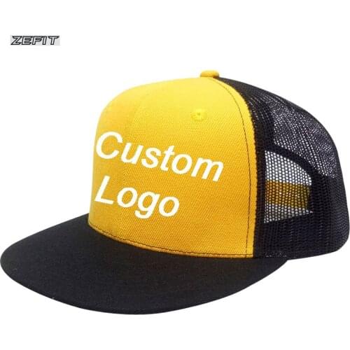 3D custom logo cap full close back snap mesh cap tennis hat sun hat tour team ball player head wear baseball custom trucker cap