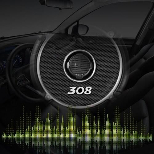 For Peugeot 308 Car Stickers Audio Speaker Sticker nterior Decoration 4PCS