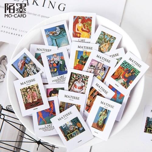 46 Pcs Meet Matisse Diary Handmade Adhesive Stickers DIY Srapbooking Journal Craft Diary Ablum Decorative Stickers For Kids
