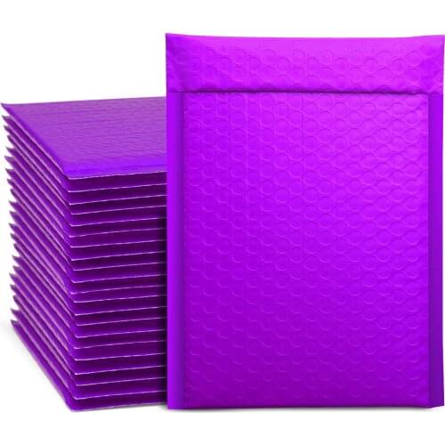 Shipping Bag 50pcs Purple Mailer Poly Pearl Envelope Bag For Bubble Envelope Mailer Office Packaging Padded Envelopes For Self