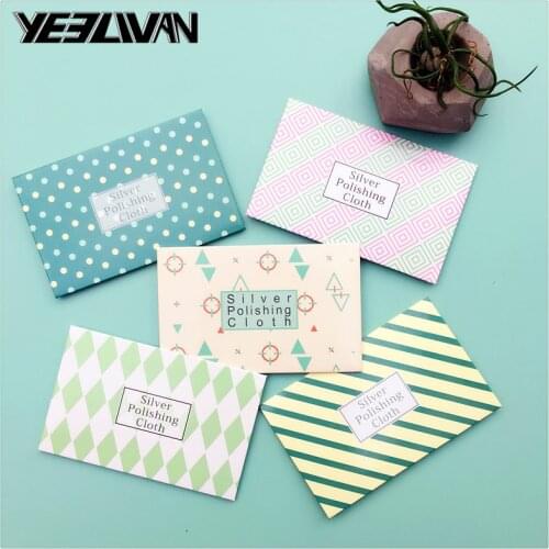 50pcs/Lot Silver Polish Cloth Sweet Pattern Anti Tarnish Jewelry Tools Wipe Maintain Silver/Gold Special Polishing Clean Jewelry