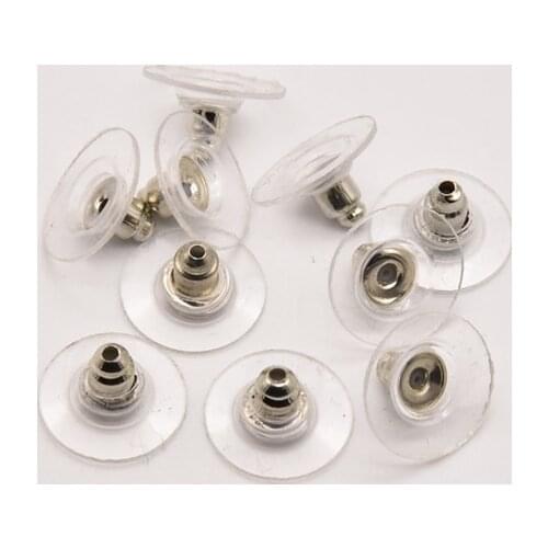 500 Pcs/Lot 11mm Rubber Earring Back Silicone Round Ear Plug Blocked Caps Making For Diy Components Accessories Wholesale JA0317