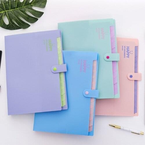 652E Expanding A4 File Folders 12 Pockets Hanheld Accordion File Folder A4 Letter Size Paper Document Organizer Folder
