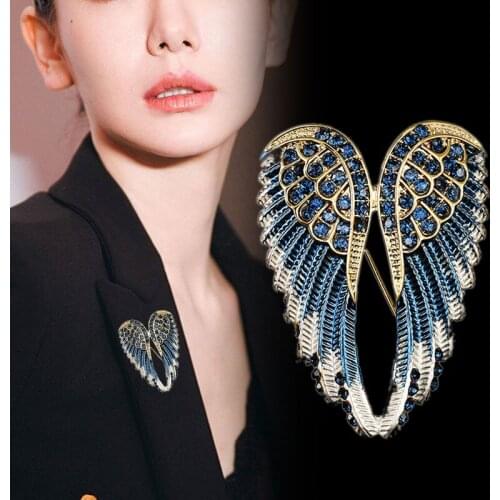 Angel wings Brooch For Women Men Jewelry Christmas Hijab Accessories Womens Enamel Pin Brooch