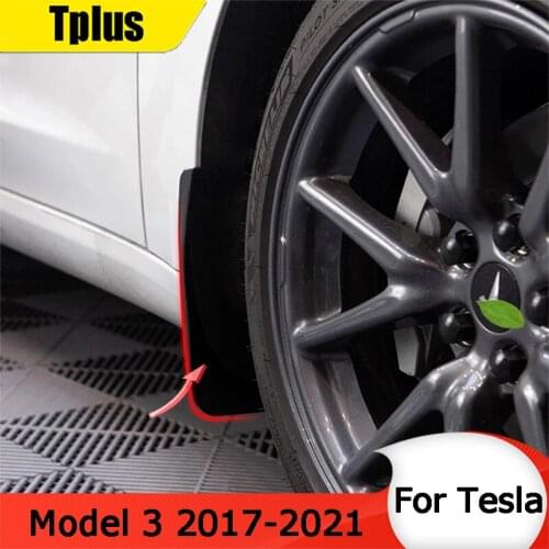Tplus Car Fenders For Tesla Model 3 2017-2021 Front And Rear Wheel Splash Guard Mudguard Modeling Accessories Model Three