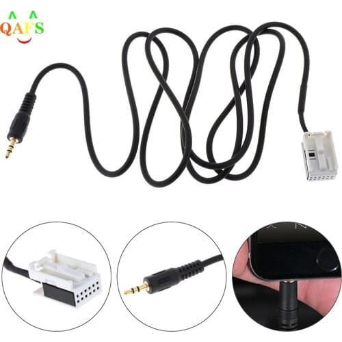 Car 3.5mm 12pin Female/Male Audio Music AUX Cable Input Adapter for cars 3.5mm aux-in mp3 adapter cable