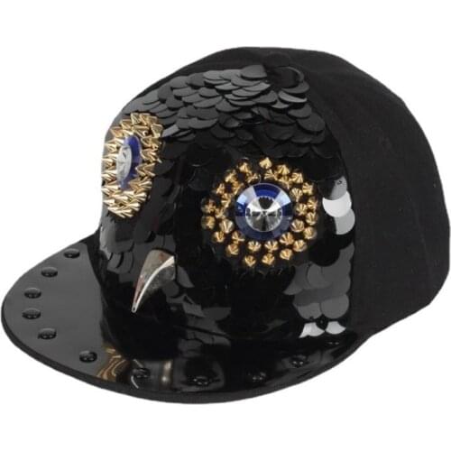 2018 Europe Metal Punk Kids Baseball Caps rivets Children Hip hop Cap snapback caps Boys Girls Peaked cap Parent-child hat