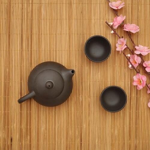 Tea Pot And Two Cup Clay Chinese Sand Set Custom Gifts 120ML