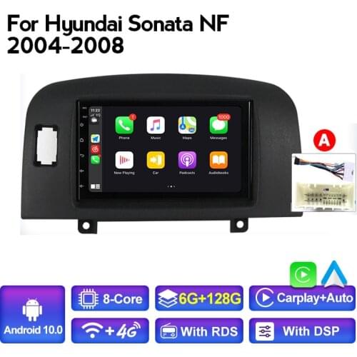 QUAD Core Android 8.1 Car DVD GPS Navigation Player Deckless Car Stereo for HYUNDAI Sonata 2004 2005 2006 07 2008 09 Headunit BT