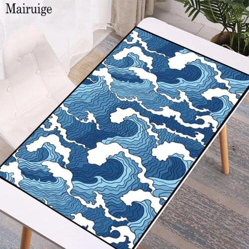 Ocean Wave Pictures Anime Mouse Pad Computer Lockedge Large Gamer Keyboard Mouse Mat Hyper Beast Desk Mousepad for PC Desk Pad