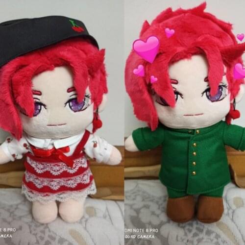 Anime JoJos Bizarre Adventure Kakyoin Noriaki Cosplay Cute DIY Change Doll PlushToy Dress Up Clothing Pillow Puppet Xmas Gift