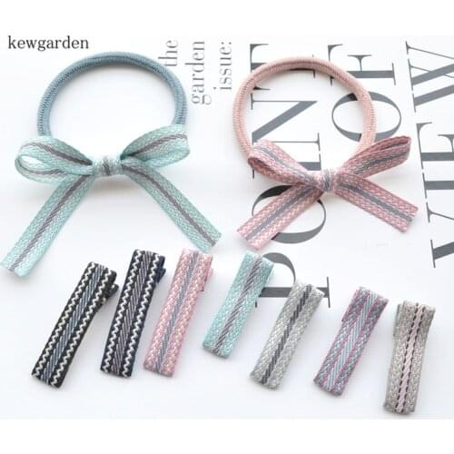 Kewgarden 9mm 0.9cm Stripe Satin Ribbons DIY Bowknot Accessories Riband Handmade Tape Ribbon 20m/lot