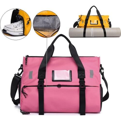 Mens Sport Bag Womens Large Waterproof Fitness Gym Yoga Gymnastics Shoes Shoulder Luggage Beach Swimming Bike Travel Handbag
