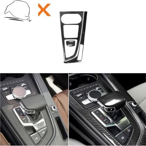 For Audi A4 B9 S4 8W RS4 A5 F5 S5 RS5 Carbon Fiber Gear Shift Panel Sticker Gear Head Cover Decorative Trim Car Interior