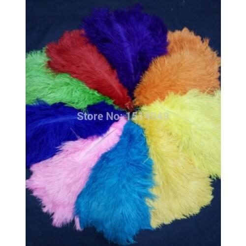 Wholesale Quality 100pcs perfect Leniency Male natural ostrich feather 12-14inch/30-35cm decorative A variety of colors