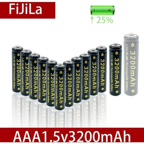 2021NEW1.5V AAA NI MH Rechargeable AA Battery Alkaline 3200mAh For Torch Toys Clock MP3 Player Replace Ni-Mh Battery