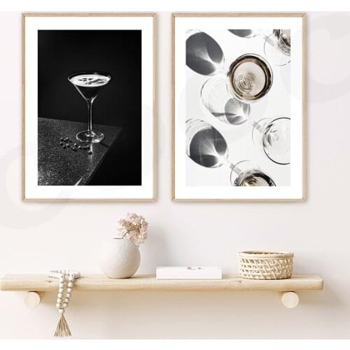 Still Life Drinking Prints Glass Cup Poster Minimalist Nordic Poster Canvas Painting Wall Art Picture Decor for Kitchen Room