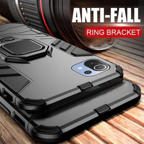 Shockproof armor case xiomi mi11lite cases holder car ring phone cover for xiaomi mi 11 lite xaomi xiami mi11lite frame coque