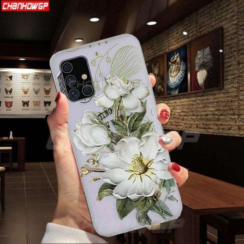 3D Flower Soft TPU Case For Samsung Galaxy A51 A71 A21S A01 A11 A31 A41 A50 A70 A30 A40 A20 A10 Note 20 S20 FE S10 S9 Plus Cover
