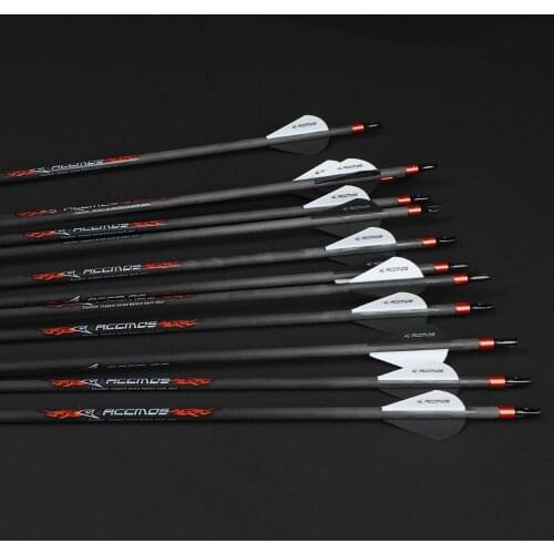 12pcs ID 6.2mm Archery Carbon Arrow Spine 250 300 340 400 500 600 700 800 Hunting Arrows Archery for compound Bow Shooting