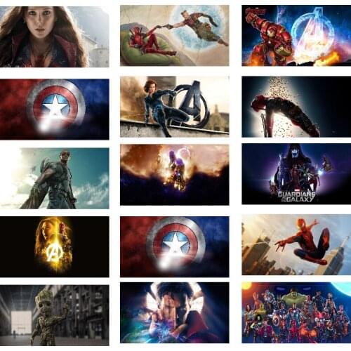 Marvel Superhero Canvas Painting Poster Print Spiderman Captain America Black Widow Hulk Mural Art Home Decoration Children Room