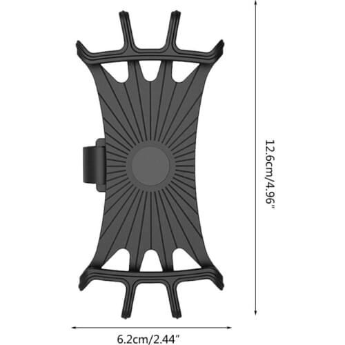 Universal Bike Phone Holder Silicone Adjustable Anti-shock Phone Mount Bracket Q81F
