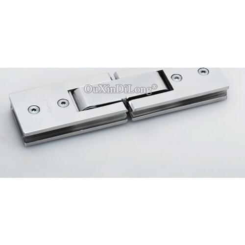 High Quality Stainless Steel Frameless Glass Door Hinges 180 Degree Glass to Glass Shower Door Hinges Glass Clamps