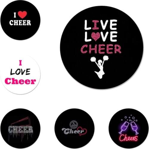 Cheers Cheerleader Bow To Toe Icons Pins Badge Decoration Brooches Metal Badges For Backpack Decoration 58mm
