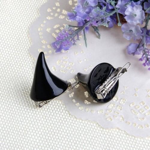 1 pair New Stereo Devil Horn Ear Clip Chic Halloween Cosplay Hair Clip Hairpin
