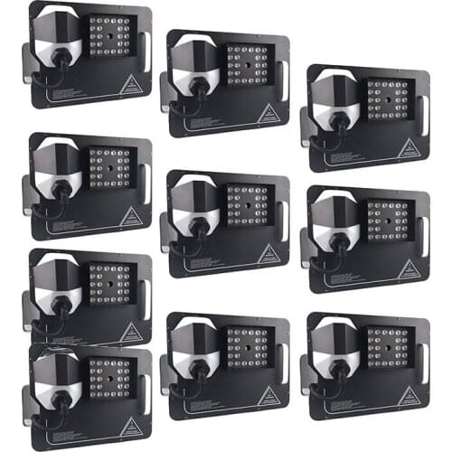 10pcs/lot 1500W DMX512 LED Fog Machine 24x3W Vertical Smoke Machine Professional Fogger Stage Effect Dj Equipment