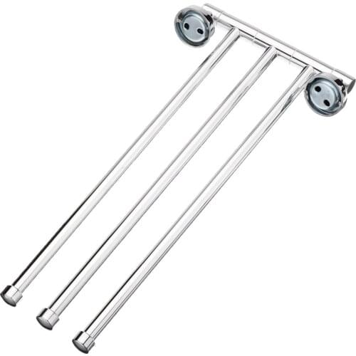 2/3/4Arm Quality Stainless Steel Swivel Towel Holder Wall Mounted Towel Hanging Bar Rack Portable Easy Install Bathroom Hardware