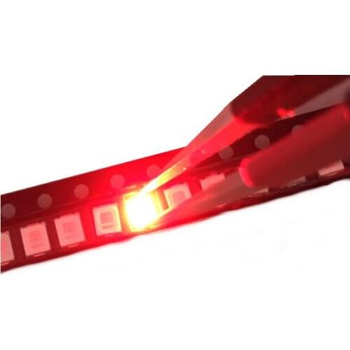 500PCS/12-20LM 2835 Red SMD LED 0.2W high bright light emitting diode chip leds 620-625NM PLCC-2 60Ma SMD/SMT 3528 Red