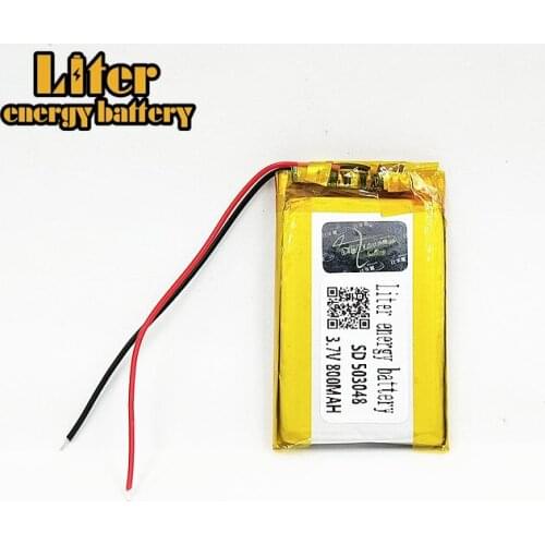 3.7V 800mAh battery 503048 Lithium Polymer Rechargeable Battery Li Po li ion For Mp3 MP4 MP5 DVD Camera GPS bluetooth Speaker