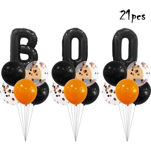 Halloween Balloon Pumpkin Kit Helium Balloons foil Set forHalloween Day PartySpider Decorations Halloween Ornament Props Toys