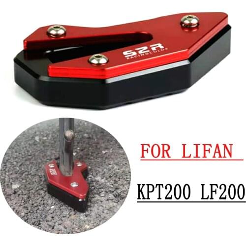 Motorcycle Aluminum For LIFAN KPT200 LF200 Alloy Support Plate Foot Pad Side Stand Enlarge Kickstand LIFAN KPT200 LF200 KPT 200