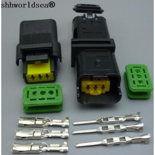 Shhworldsea 3 Pin 211PL032S0049 211PC032S0049 Female Male Automotive Connector FCI Connector For PSA Peugeot Citroen Headlight