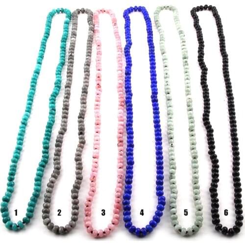 Free Shipping Fashion Bohemian Tribal Jewelry Abacus Stones Necklaces