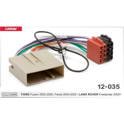 CARAV 12-035 ISO Radio for FORD Fusion Fiesta for LAND ROVER Freelander 2005+ Wiring F-Harness Wire Cable Plug Adaptor Stereo