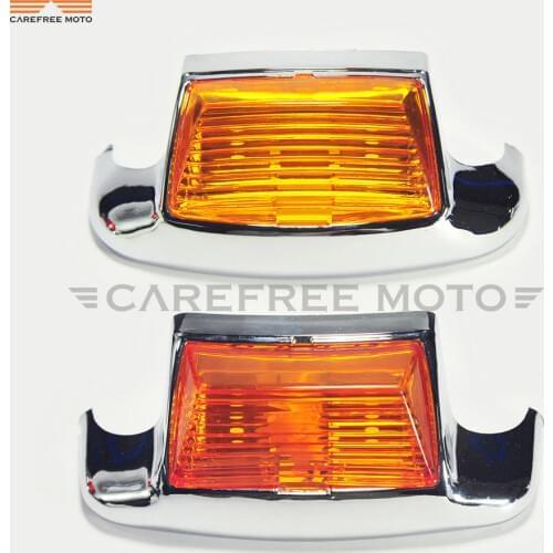 Motorcycle Front Rear Fender Tip Light Lens Case for Harley FLHT Electra Glide Standard