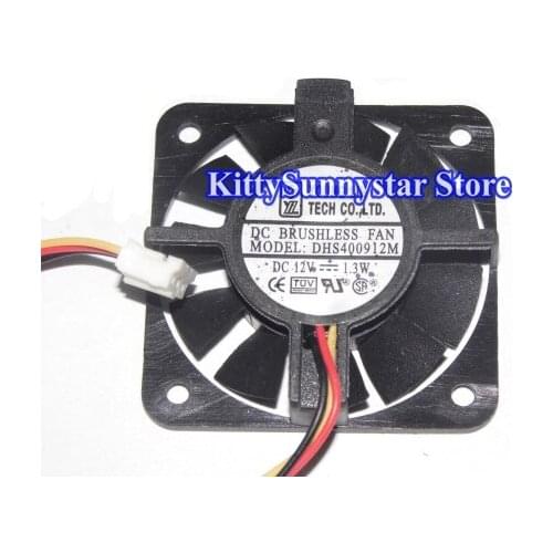 DHS400912M 12V 1.3W 3Wires 4CM 4008M12F Cooling Fan