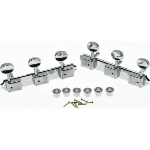 Chrome Vintage 3 on a Plate 3x3 Guitar Tuning Keys Tuners for LP SG JR
