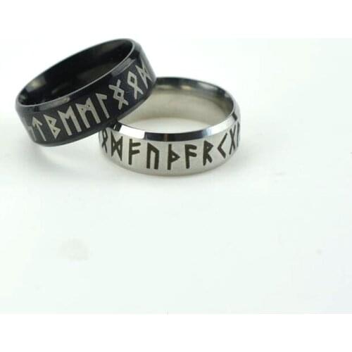 Norse stainless steel material viking rune ring