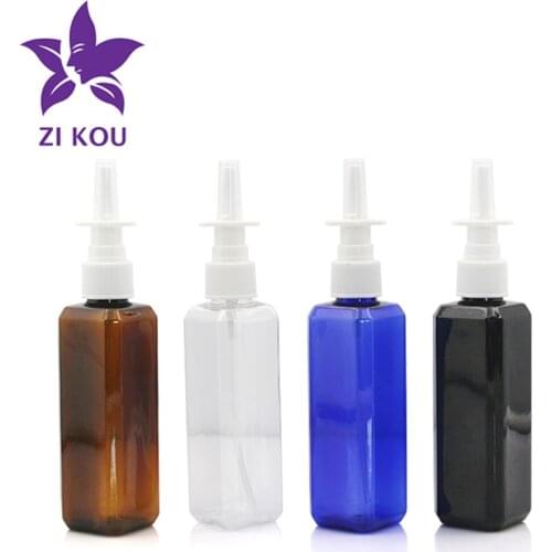 High-end hot-selling low-cost travel 1 pcs Free Shipping 100ml plastic square bottle Spray bottle Nasal spray bottle
