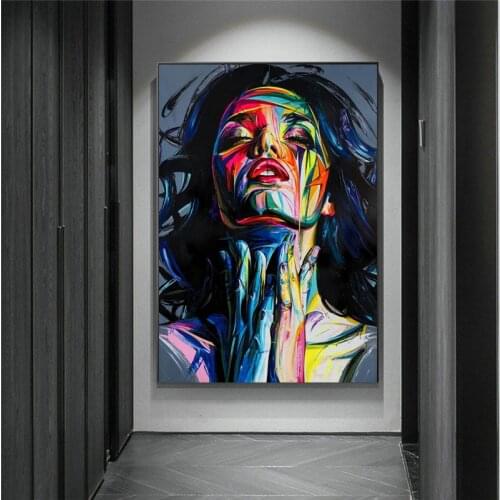 Prayer Impressionist Hand Draw Graffiti Portrait Canvas Painting Girl Oil Painting Wall Art Home Decora Print Posters Pictures
